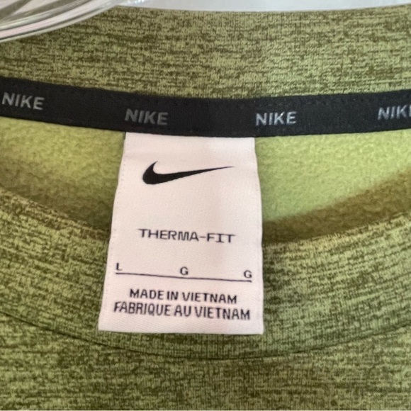 Nike Olive Therma-FIT Men's Fitness Crewneck Pullover Sweatshirt Size Large - Picture 11 of 11